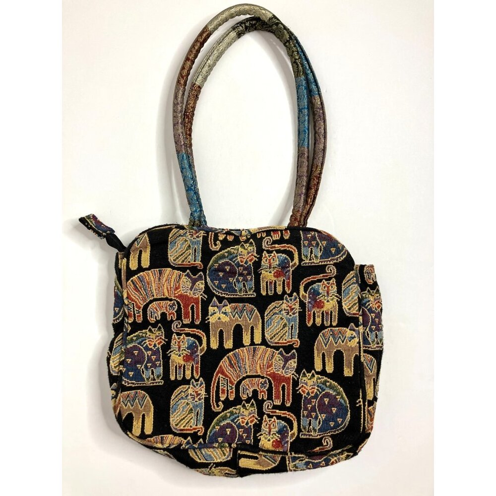 Laurel Burch Cat Purse Bag Tapestry Fabric Art Lagenlook